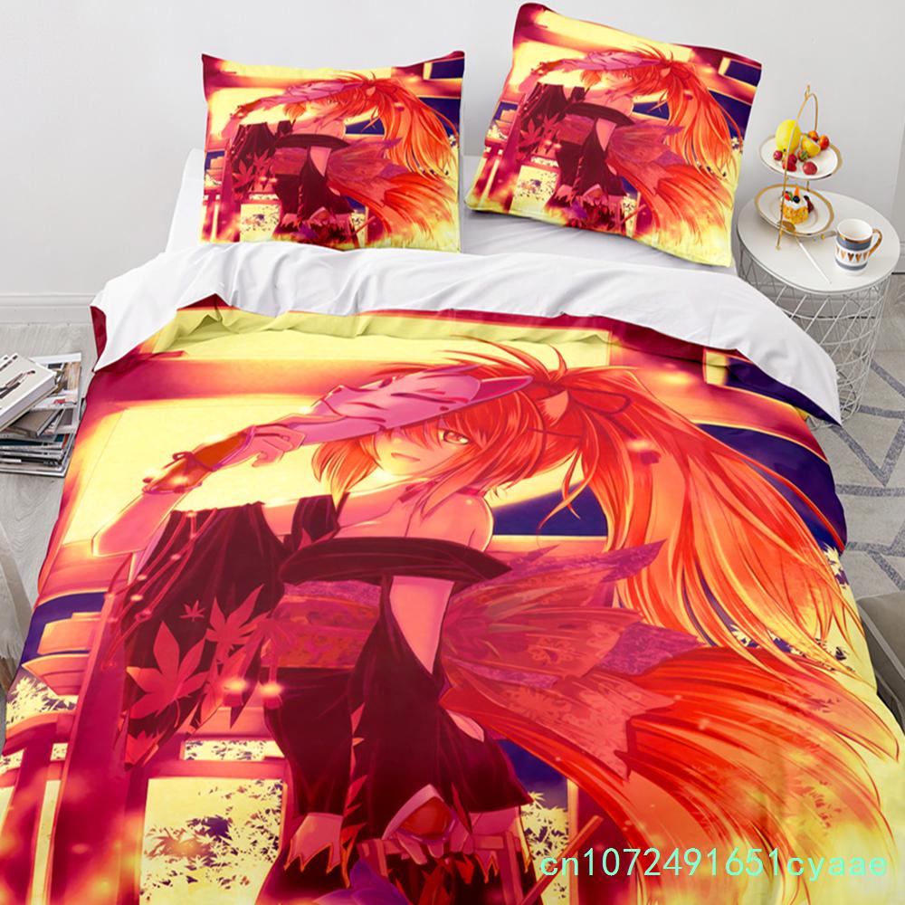 Anime Kawaii Sexy Meisje Beddengoed Set Jongens Meisjes Eenpersoons Tweepersoons Maat Dekbedovertrek Kussensloop Bed Kinderen Volwassenen Mode Hometextiel