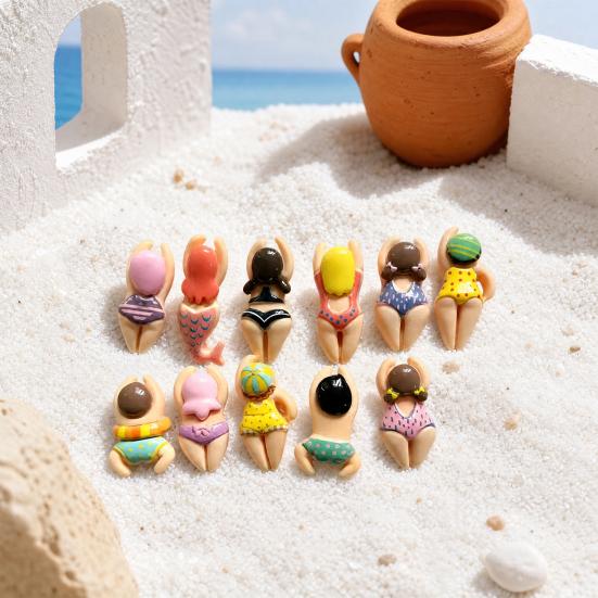 Schwimm-Athlet Magnet 6/11 Stück 3D Figur Kühlschrankmagnet Cartoon Bikini Frauen Küche Dekoration