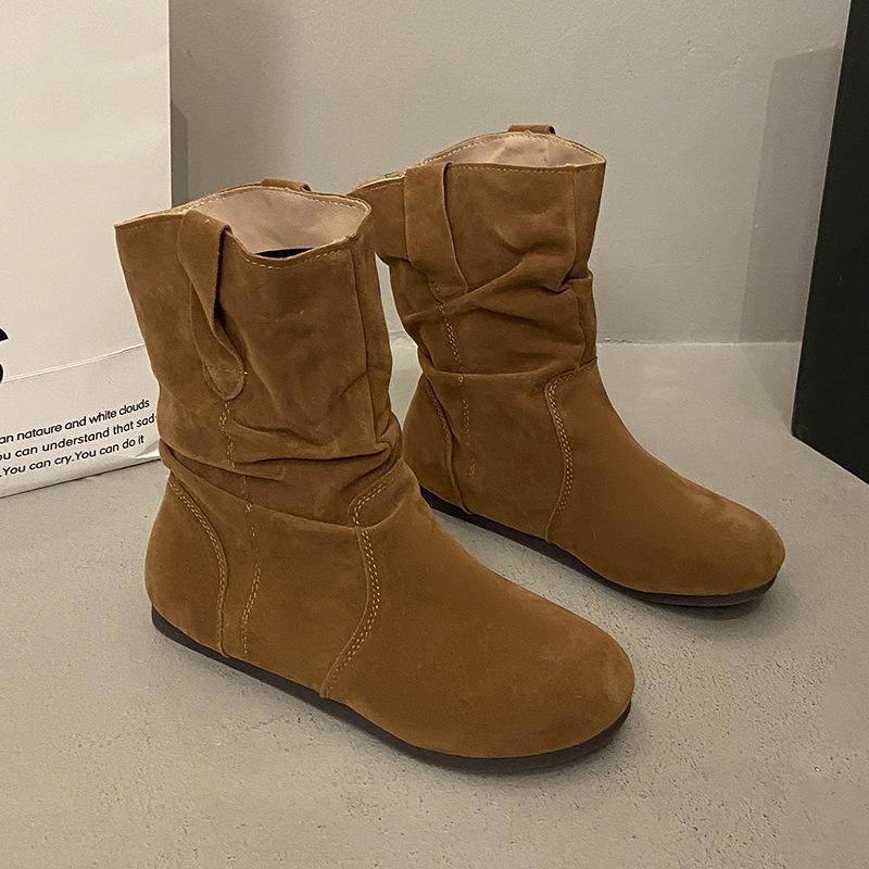 

Women s fashion versatile square toe soft elastic comfort ankle boots shock absorption non-slip casual sports Martin boots short boots 40 коричневый