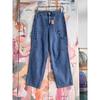 Foreign Trade Original Order Bil * Labong Casual All-matching Design Sense Cargo Straight Loose Slimming Jeans 1322