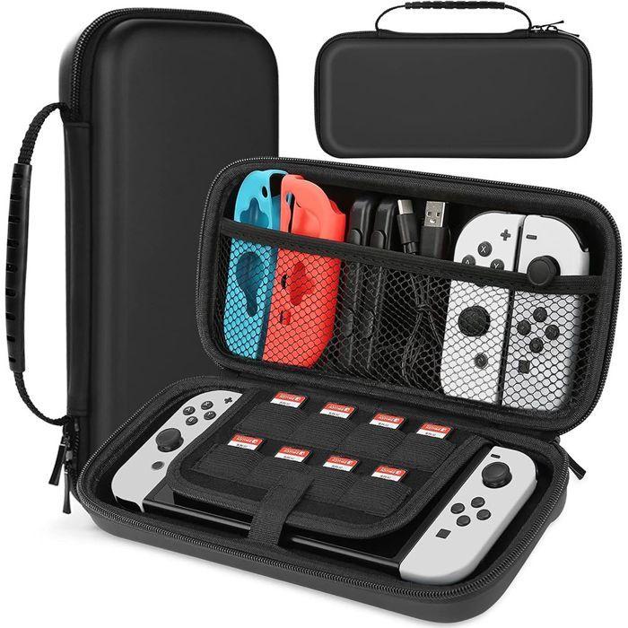 Housse de protection - Nintendo - Switch/Switch OLED - Rigide - Haute capacité - Noir