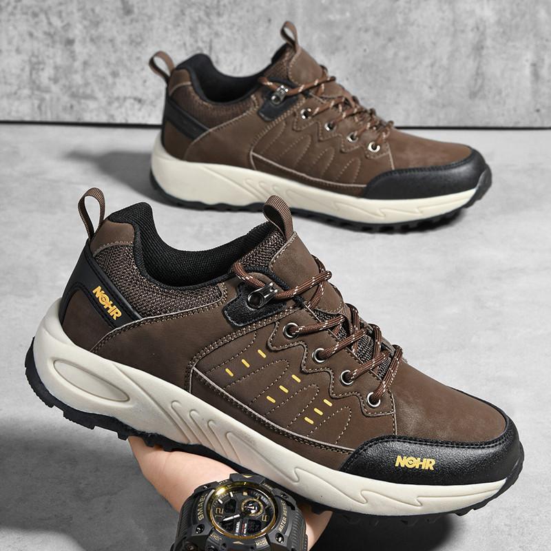 

New large-size sports men s shoes, light and comfortable thick-soled large-size outdoor hiking shoes, casual shoes. 47 коричневый