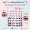 Angled Wing Eyelashes Black Synthetic Fiber C Curl Lightweight Comfort Fit for Natural Makeup