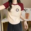Good Quality 220g Pure Cotton Women T-shirt Harajuku Summer Short Sleeve O-neck Casual Graphic Printing Slim T Shirt Ladies Short Y2k Tops Clothes