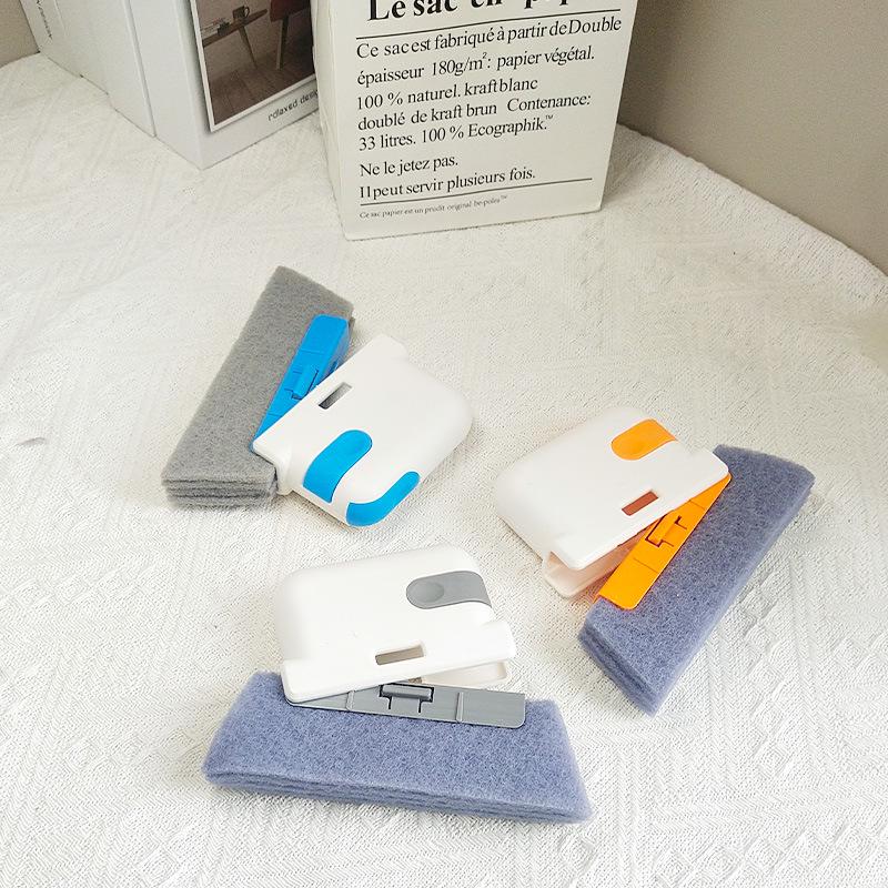 Three-in-One Household Window Groove Cleaning Brush with Removable Head