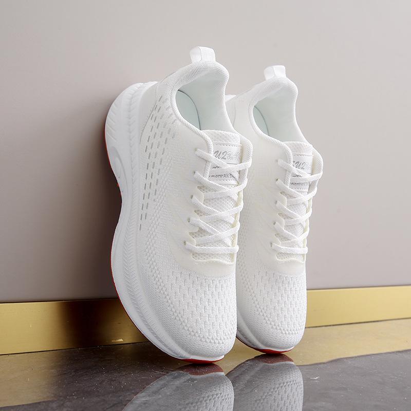 ins Korean version of flying woven shoes spring new student sports shoes breathable fitness running casual street shot K2512