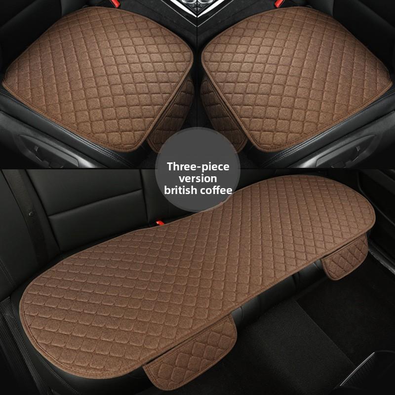 Car Seat Cushion Four Seasons Universal Non-slip Single + Backrest, Three-piece Set