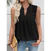 Fashionable Women's Lace Casual Sleeveless Polka Dot Top