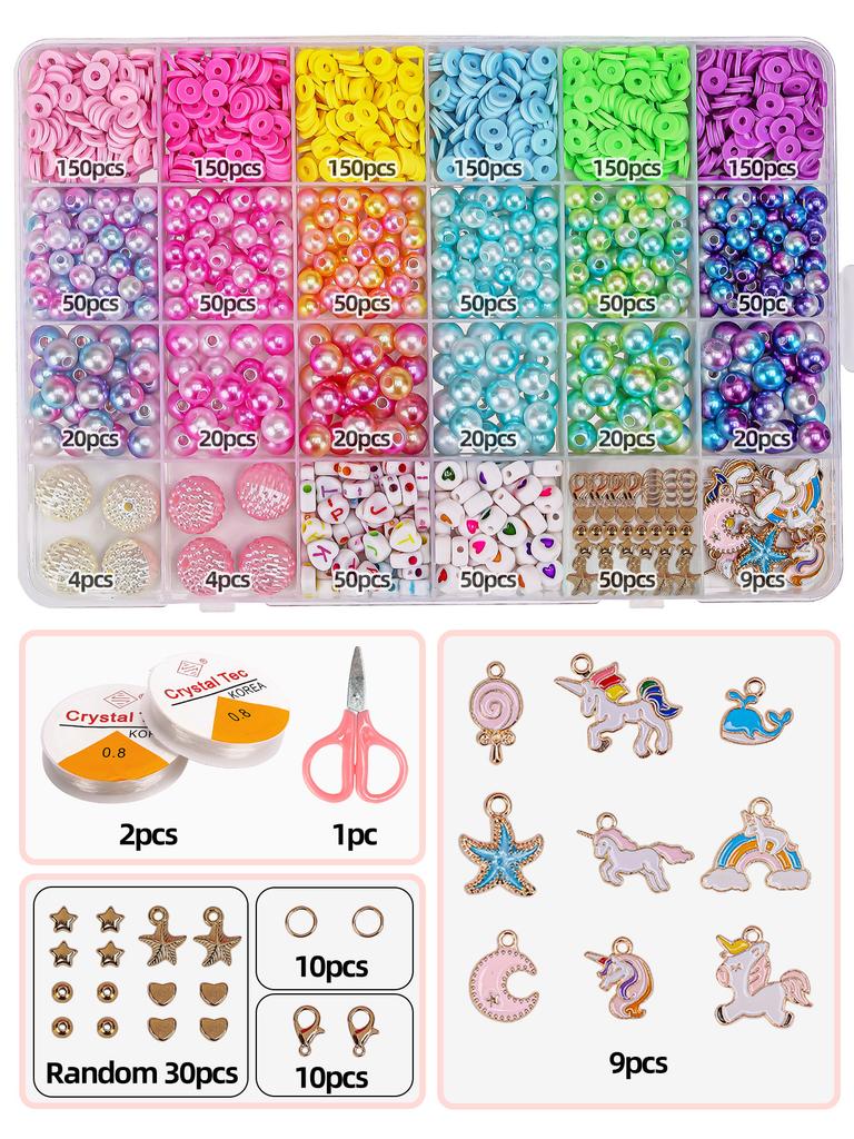 Beaded Diy Jewelry Unicorn Accessories Material Beads Handmade Beads Loose Beads Accessories Bracelet Full Set