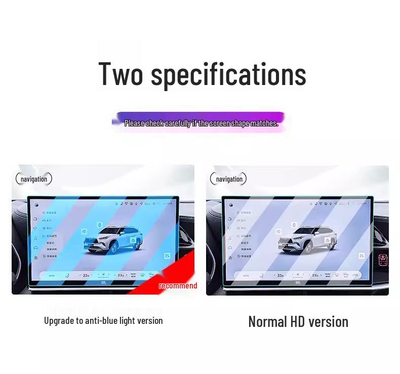 Toyota New Highlander Mittelkonsolen-Navigationsbildschirm-Schutz - Gehärtete Folie für 26-Modell Armaturenbrett-Display.