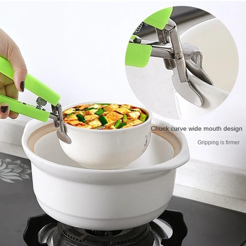 Edelstahl Anti-Bügel-Schüsselklemme Mehrzweck-Schüsselgreifer Schüsselgreifer Schüsselgreifer Schüsselgreifer Haushalts-Schüsselgreifer