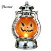 Durable Plastic Lamp Halloween Pumpkin Lantern, Flickering LED Lamp, Vintage Handheld Spooky Night Decor Oil for Tabletop Indoor Outdoor Party