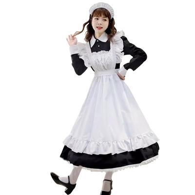 Lifoxan Long Maid Adult Cosplay Plus Maid British Halloween School Festival Cafe Set Costume, Men's Costume, Size, Cross-Dressing Outfit, Style,