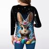 Women's T Shirt Print 3/4 Sleeve Daily Weekend Fashion Basic V- Neck Regular Top