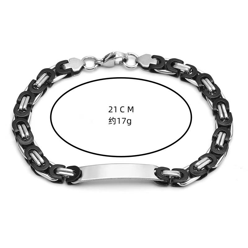 Punk Custom Name Text Men Stainless Steel Bracelet For Women Smooth Engrave Logo Id Bracelets Gift Jewelry
