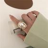 Irregular Pearls Ring Women Fashion Ring Vintage Pearls Jewelry Statement Pearls Ring Alloy Texture Suitable for Daily