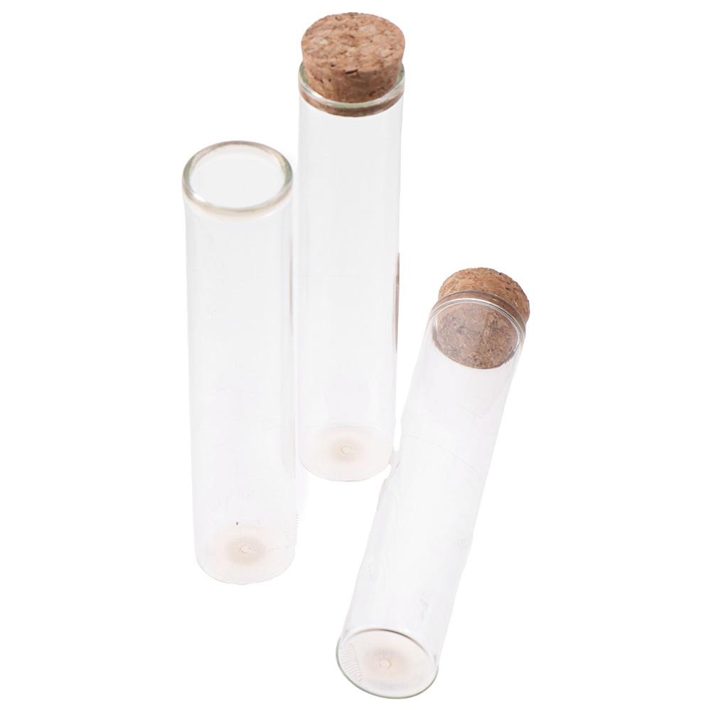18pcs 25×120mm Test Tube Transparent Burette Flat Science Tubes  Scientific Experiments