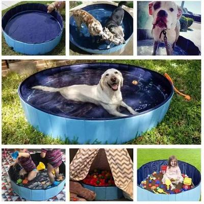 Vasca da bagno per animali domestici in PVC, per cani grandi e piccoli, pieghevole, mobile, per piscina, prodotti per la pulizia della piscina con sabbia per gatti