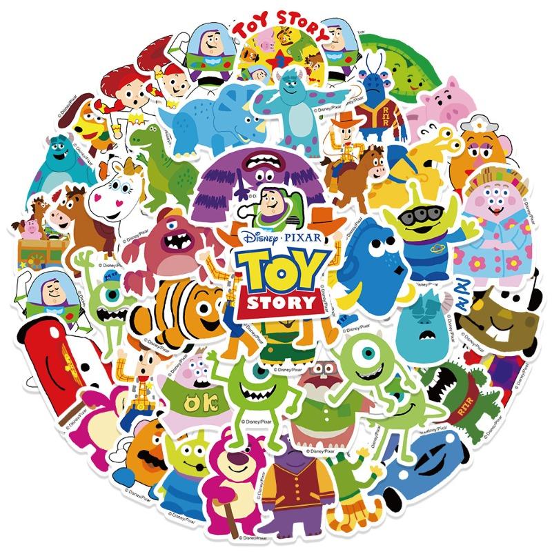 50 Pieces of Pixar Animation Collection Graffiti Stickers for Decorating Luggage with Waterproof Disney Stickers