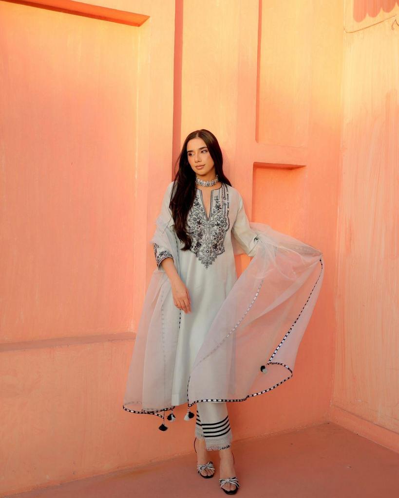 Indian Bollywood Party Wear Salwar Suit Women Designer Georgette Kurta Pant Dupatta Set