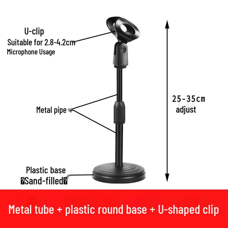 Universal Multi-functional Desktop Microphone Stand for Live Broadcast, Conferences, Speeches, Presentations, and Singing.