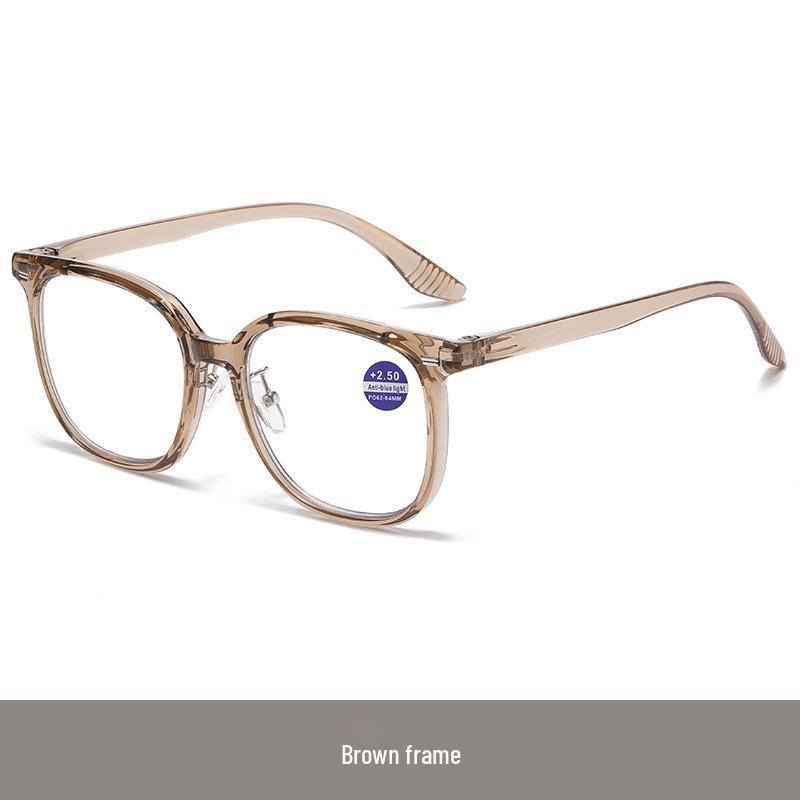 Trendy Light-Sensitive Photochromic Reading Glasses: Large Frame, Anti-Blue Light, Comfortable Single Vision Design.