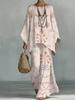 1116 New Bohemian large size casual suit loose version holiday style two-piece set