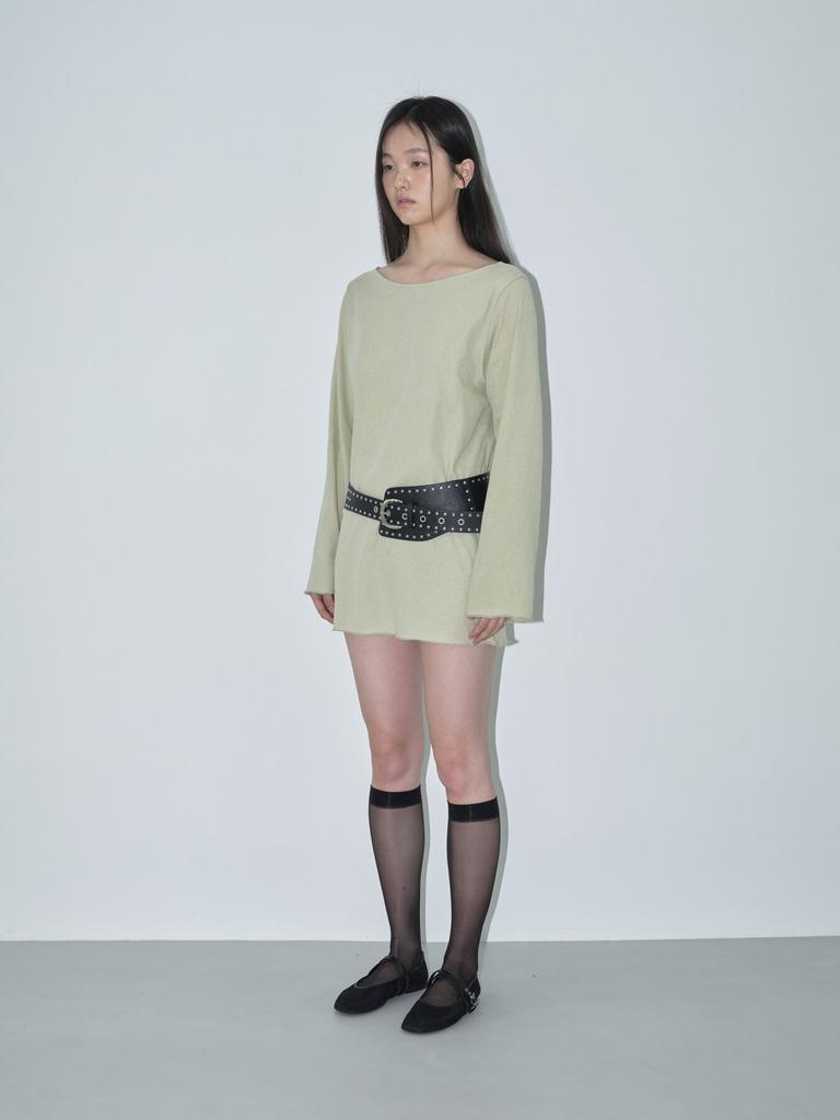 TEXT ROOM Libero Long T-Shirt_Light Khaki