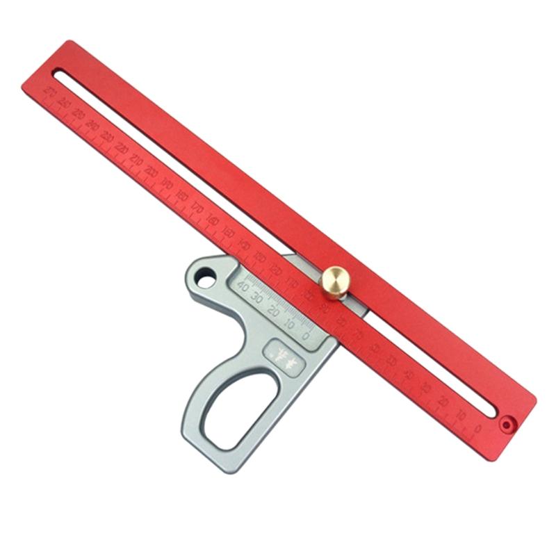 Woodworking Scribing Gauge Angle Ruler Aluminum alloy 45/90 Degree Ruler Height Ruler Woodworking Measuring Tool Durable 1