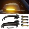 2Pcs Side Mirror Indicator Lamp ABS Flowing Water Blinker Flashing Light 13.5V Exterior Mirror Turn Signal Lamp Car Accessories