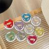 Transparent Solid Silver Foil Sequined Love Mobile Phone Airbag Bracket Telescopic Magnetic Magsafe Ring Grip Bracket