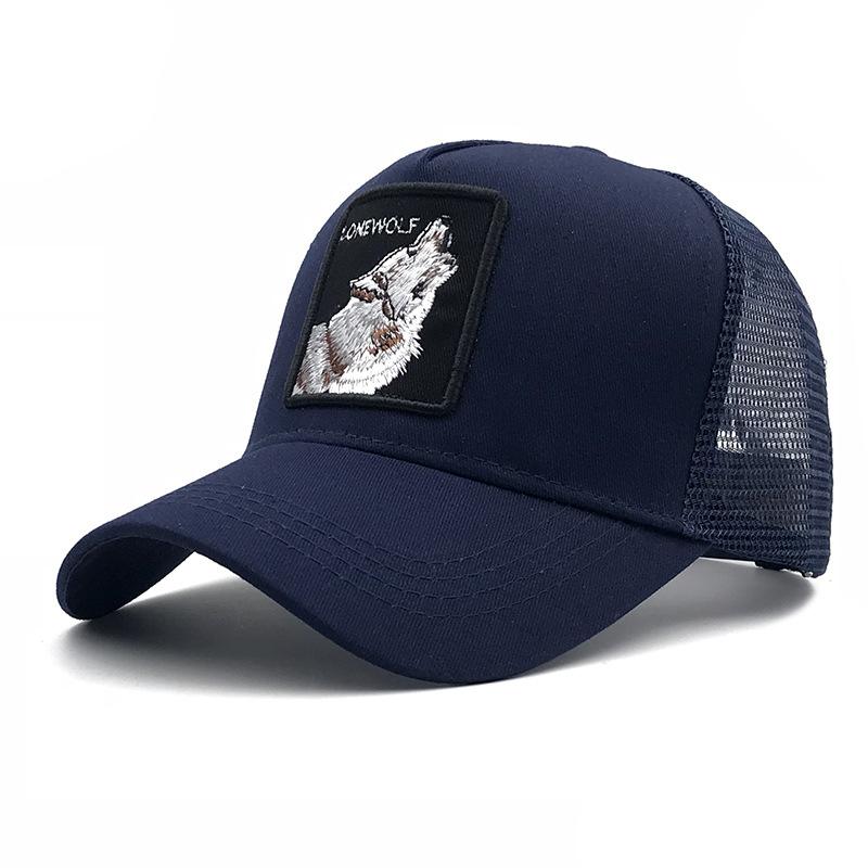 Spring And Summer Baseball Net Hat Animal Patch Color Matching Cap Embroidery Men And Women Fashion Personality