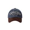 Trendy Hip Hop Baseball Cap CAPRICORN Slogan Embroidery Washed Distressed Sports Hat Color Block Breathable Dad Hats for Women
