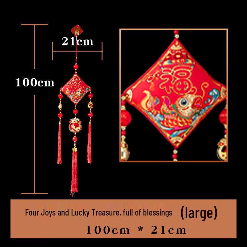 Lucky Fu Mussel Shell Hanging Ornament