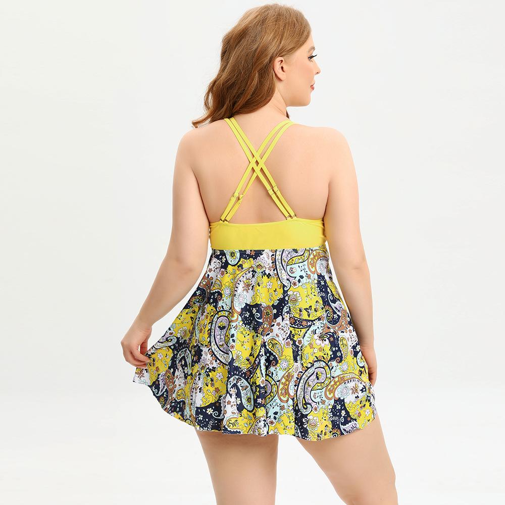 Nuovo costume da bagno oversize da donna, costume da bagno bikini diviso classico