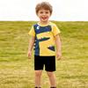 Korean Summer Boys Short Sleeve T Shirt with Cartoon Crocodile Print