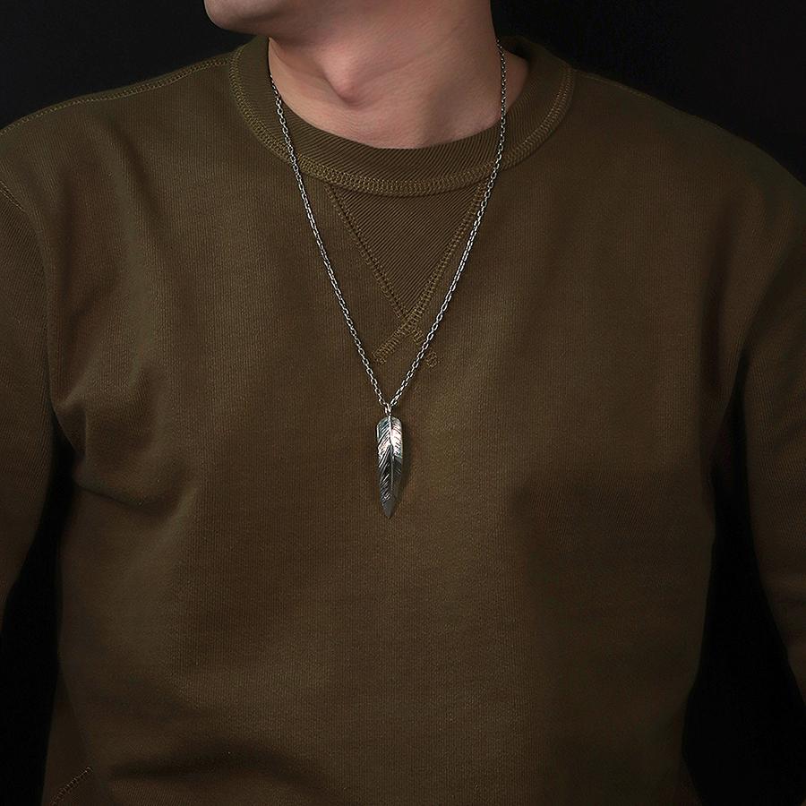 Blendoff Eagle Feather Silver Necklace [Silver 925]