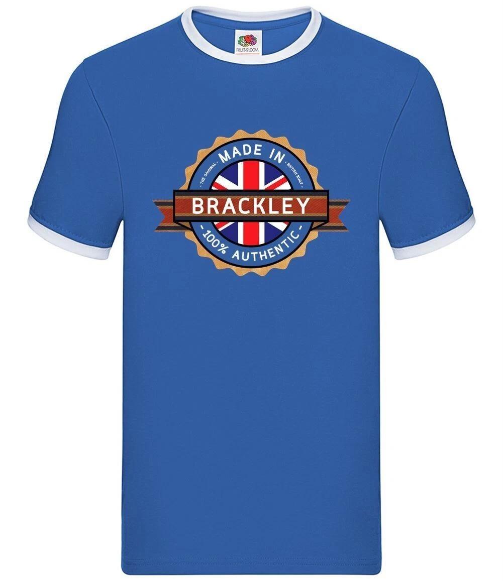 Made In Brackley - Mens Ringer - Town City Village Born Love Live Homewtown XL