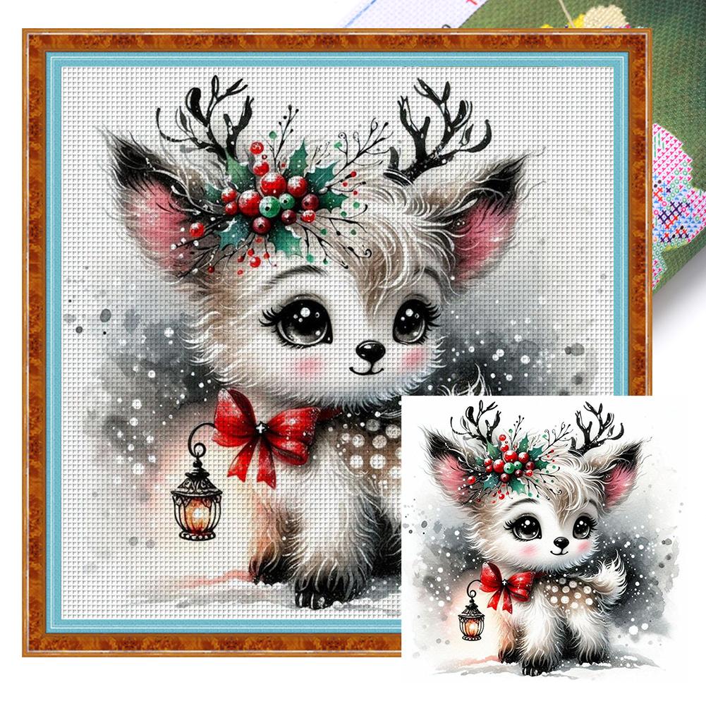 Full Embroidery Eco-cotton Thread 18CT Printed Animal Cross Stitch Kit Art