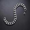 1pc Stainless Steel Cuban Chain Bracelet Men's Hip-hop Punk Street Accessories American