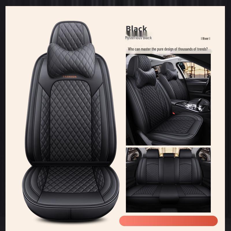 Jetour X70 Plus Cool Edition Bluebird Universal Car Seat Cushion - Full Leather, Diamond Pattern, Four Seasons.