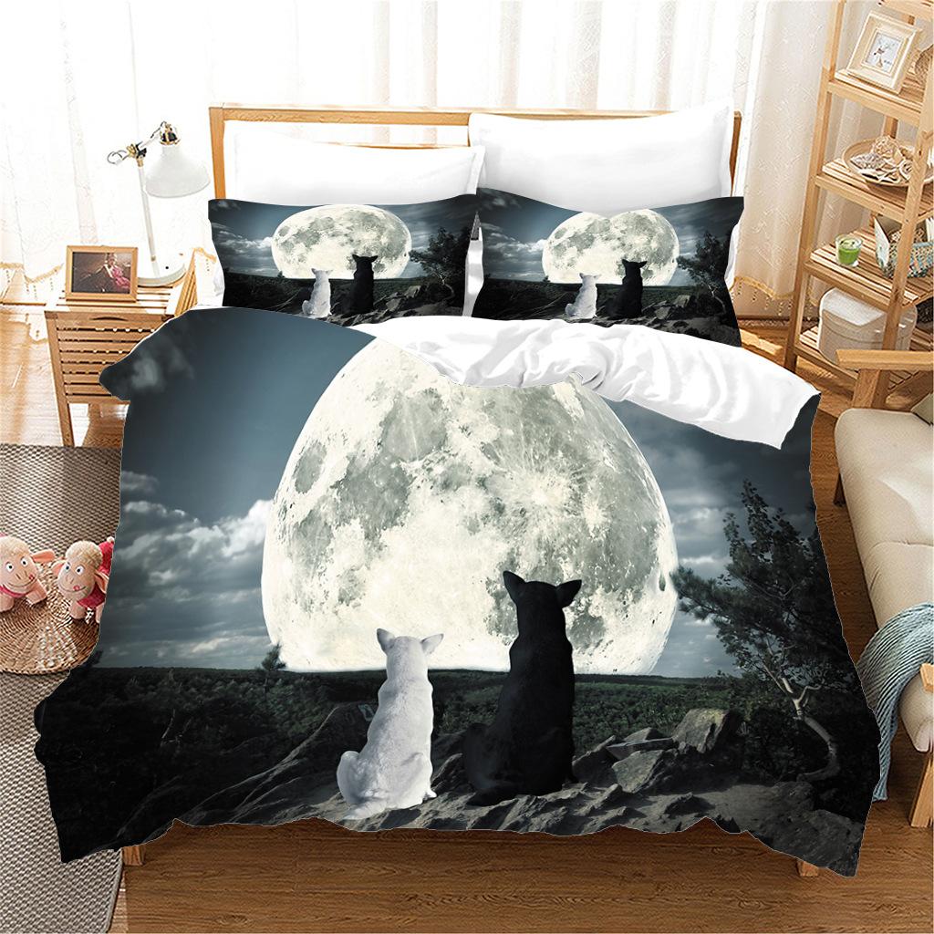 

Cosmic Interstellar Wind Bed Three-Piece Set Four-Piece Digital Printing Quilt Cover Pillowcase 135*200