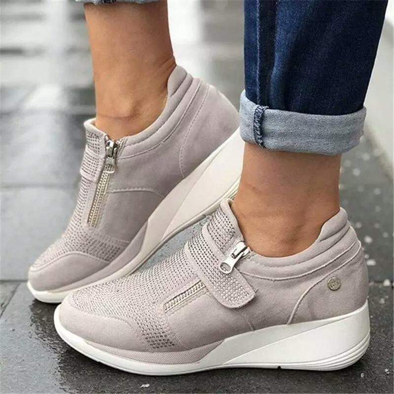 

Autumn new rocking bottom rhinestone women s large size casual sports shoes 43 серый