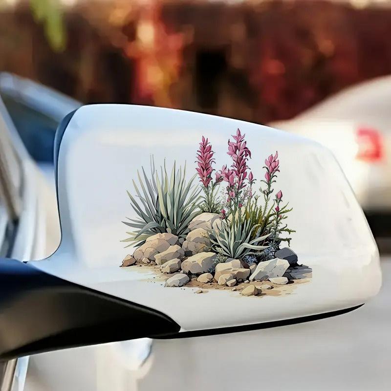 1Pc Self-adhesive Succulent Pattern Cover-up  Decorative Wall Stickers Waterproof Car Stickers