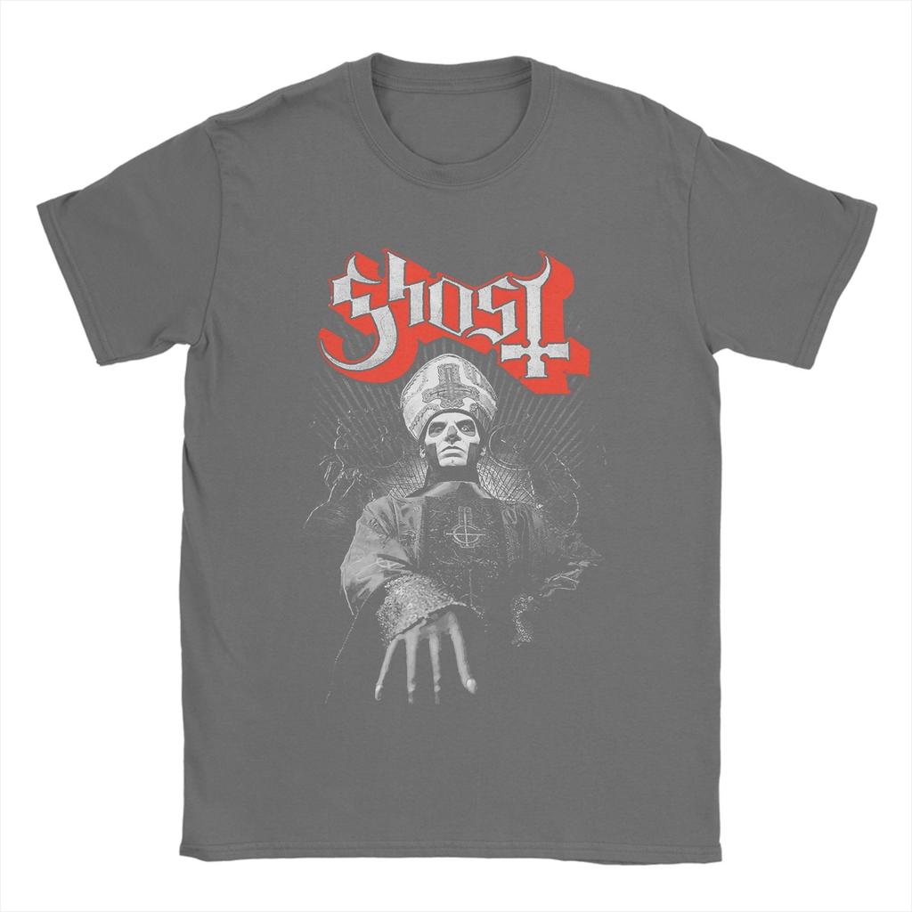 Ghost Band Papa Emeritus Rock Metal T Shirts Men's  Pure Cotton Novelty T-Shirts Crew Neck  Tees Short Sleeve Tops Graphic