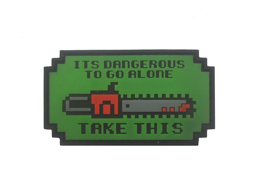 Chibi Weapon  Take This  Soft Rubber PVC Velcro Patch
