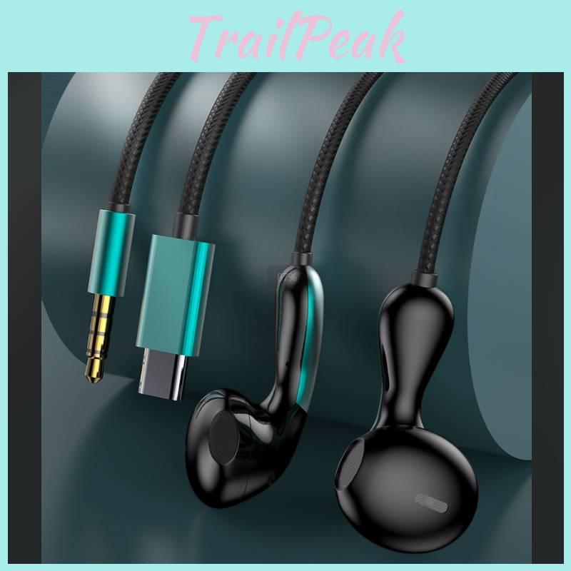 Earphones Typec Inear Gaming Wired Headset Microphone Red Green Esports Sound