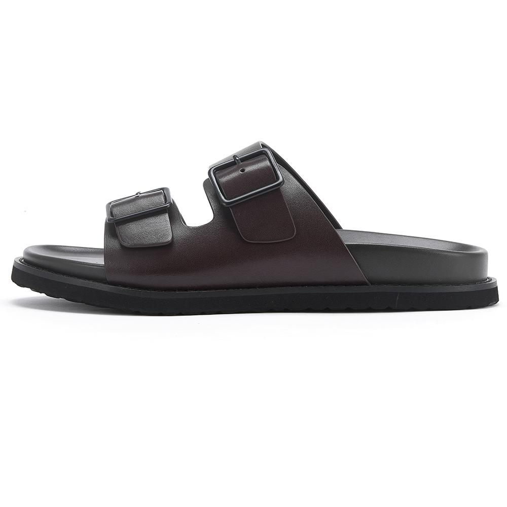 Fashion Trendy Genuine Leather Sandals Comfortable Non-slip Slippers Top Layer Cowhide Vamp EVA Outsole Comfortable Mens Casual Shoes