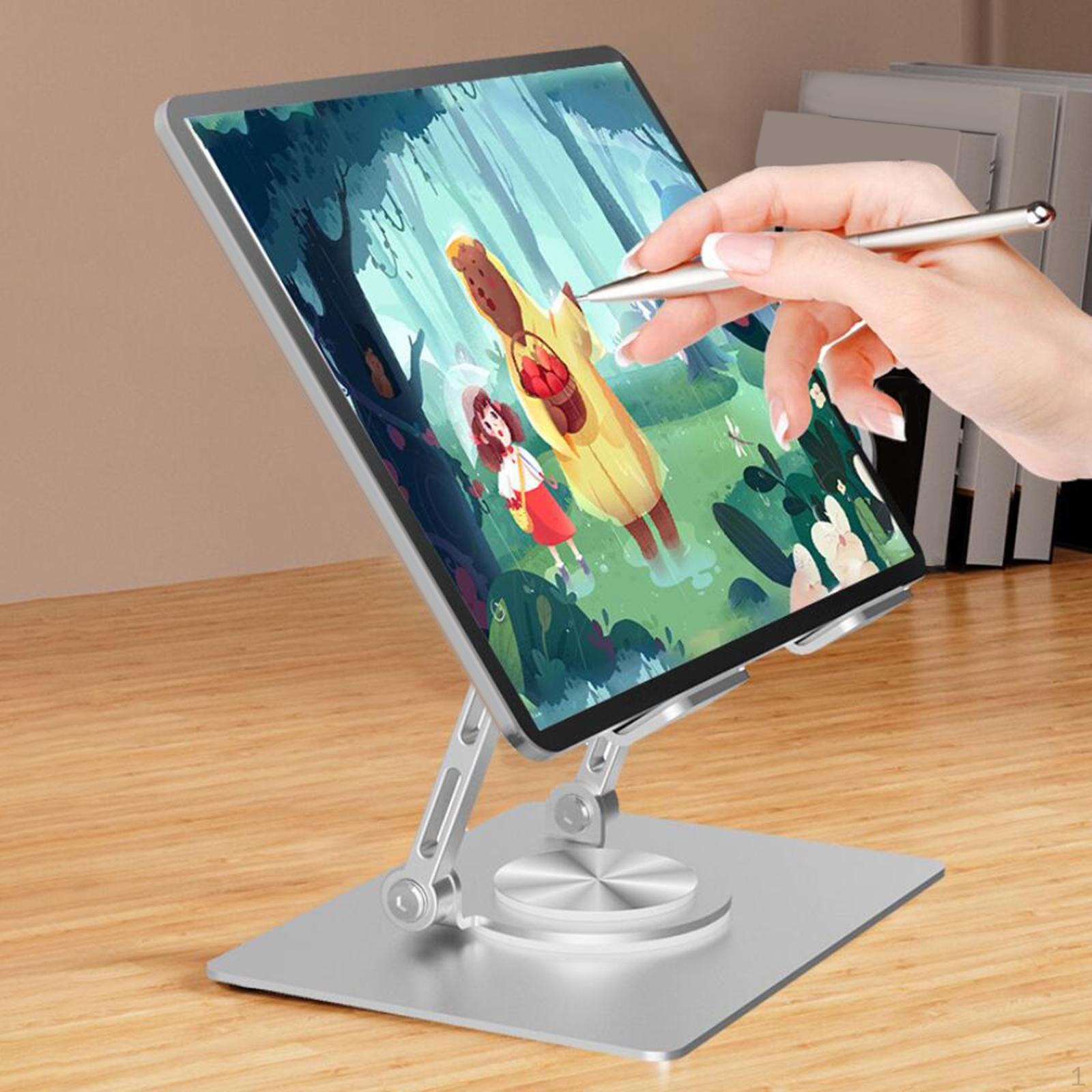 

Регулируемая подставка для планшета для стола, многоугольная, подходит для 4-12,9 , стабильная, практичная, держатель для дома и офиса серебряный