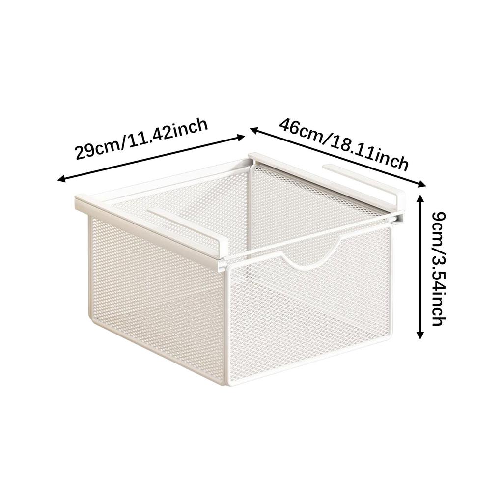 Under Shelf Storage Basket Multifunctional Simple Utility Easy To Install Under Cabinet Hanging Basket Rack for Home Closet